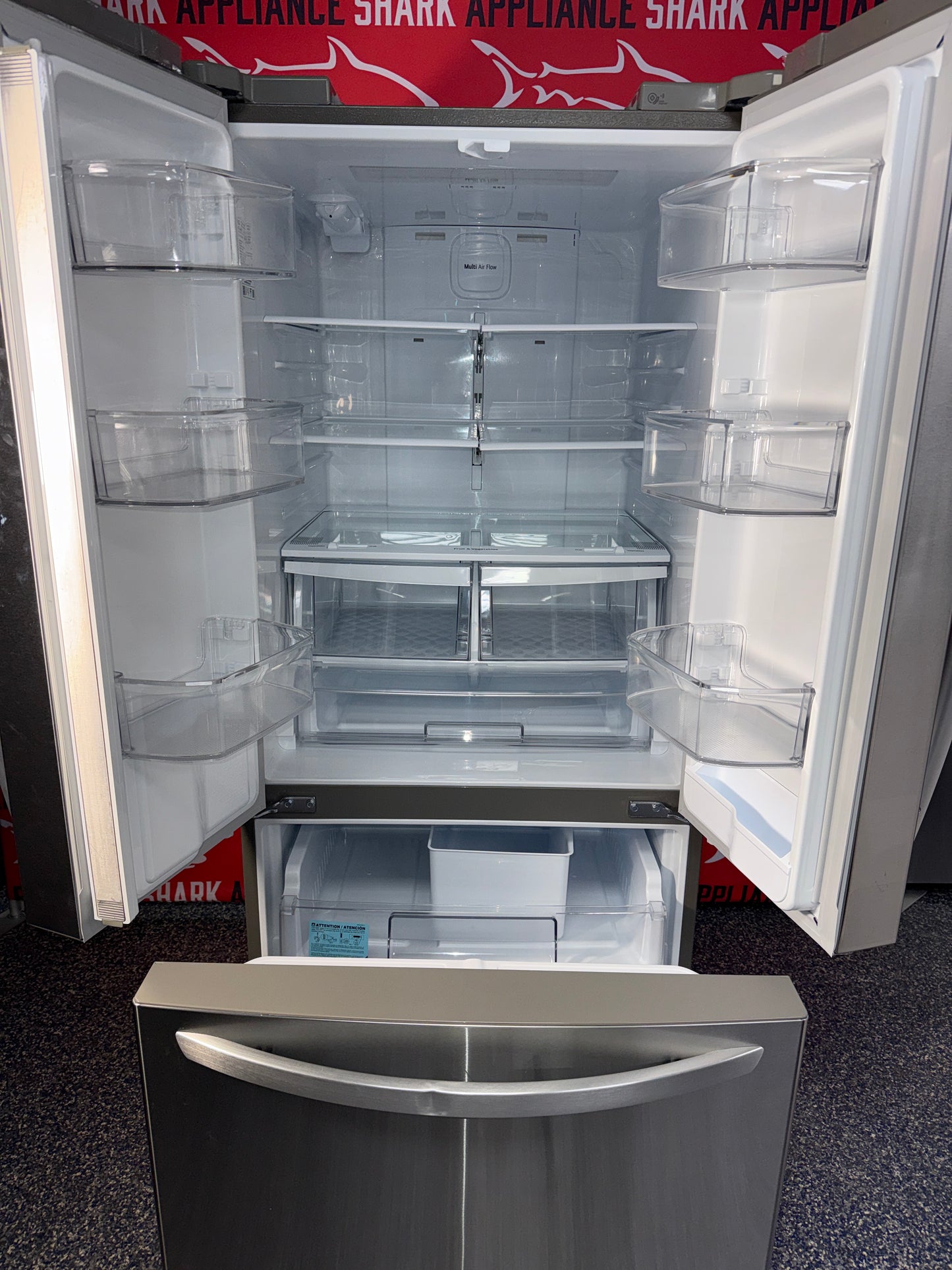 LG 22 Cu. Ft. Standard-Depth French Door Refrigerator with Multi-Air Flow System 30" - LFDS22520S