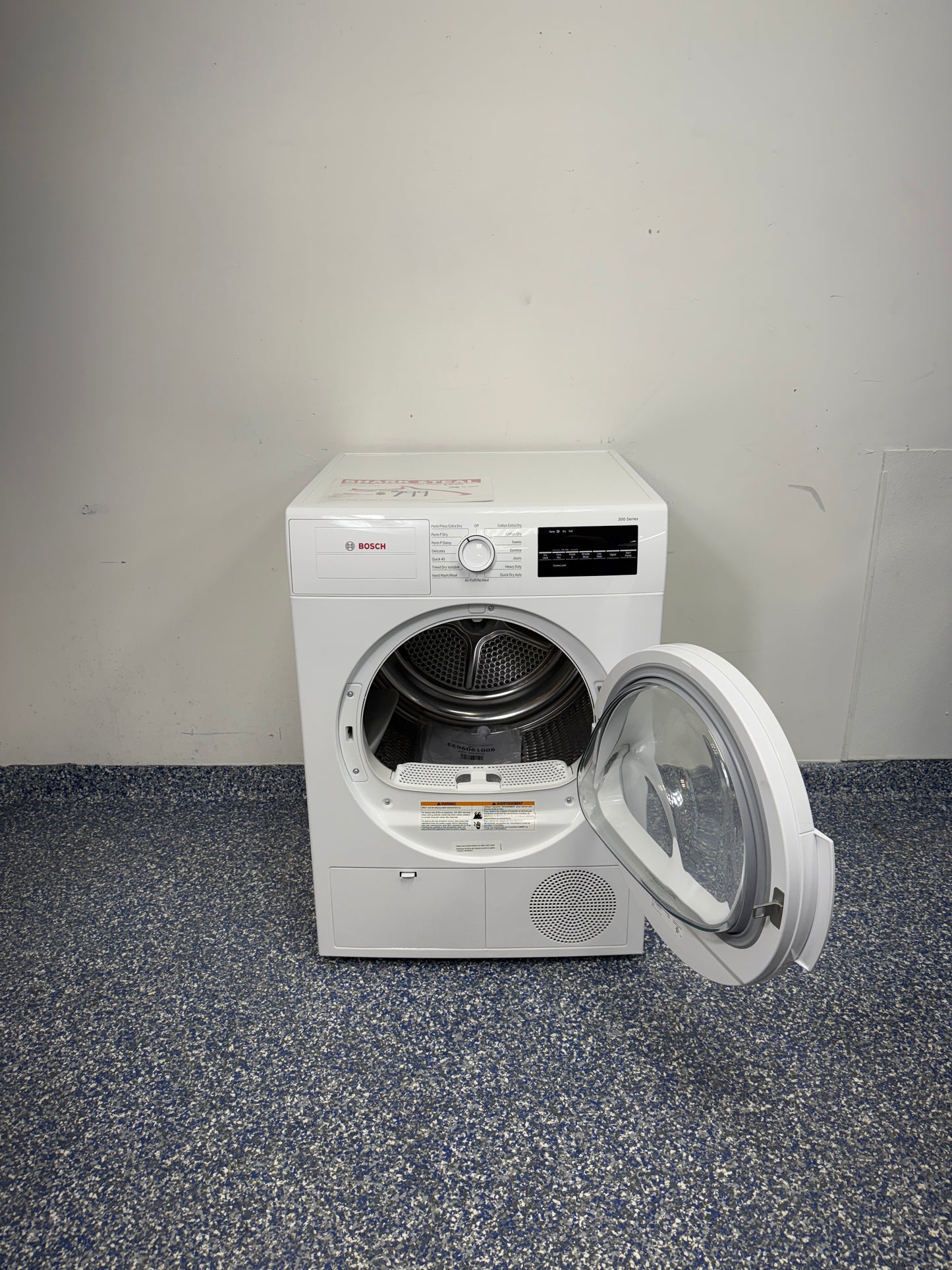 WTG86403UC | 3.9 Cu.Ft. BOSCH 300 Series Electric Dryer is Stackable with Time Program Cold/Warm, and AutoDry Cycles, and Needs a Plug Adapter, Available at the Best Scratch and Dent Appliance Store in Kansas City Area