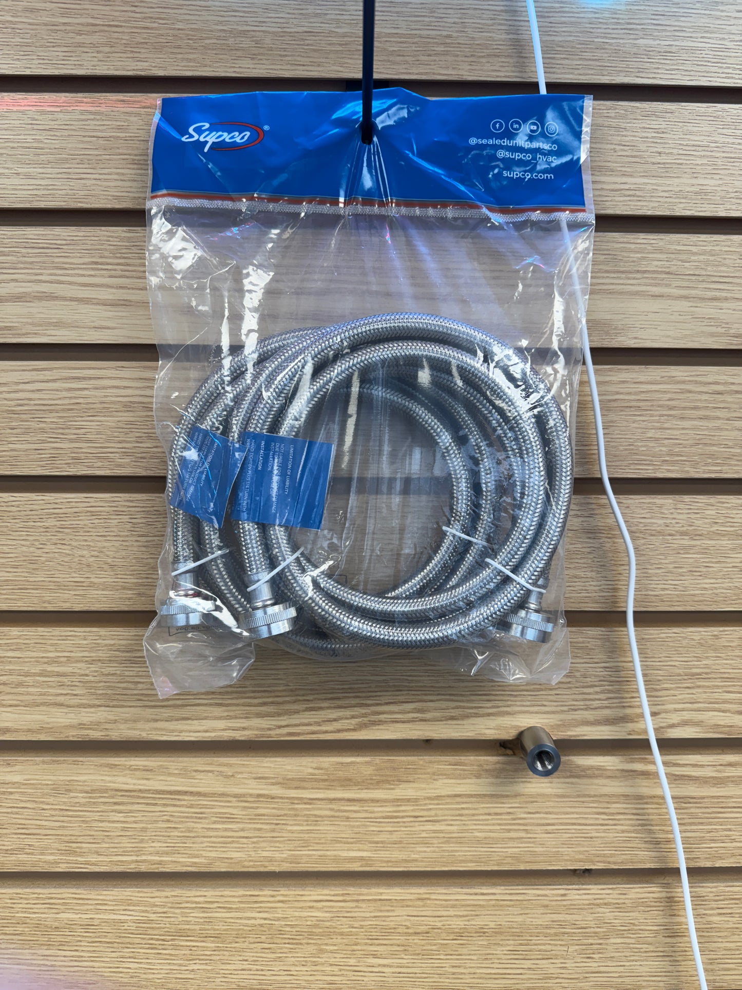 6 Ft. Hose, 3/4 In. Stainless Steel SUPCO Braided Hose for Washing Machines at Appliance Shark the Best Discount Appliance Store in Overland Park, Kansas