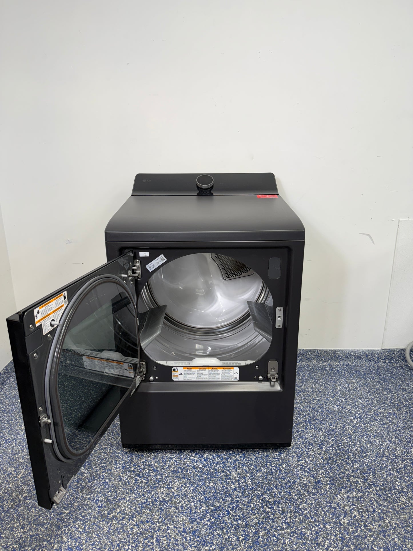 LG Electric Dryer with Ultra Large Capacity, AI Sensing, and FlowSense Duct Clogging & Lint Filter Indicators at the Best Discount Appliance Store in KC Area