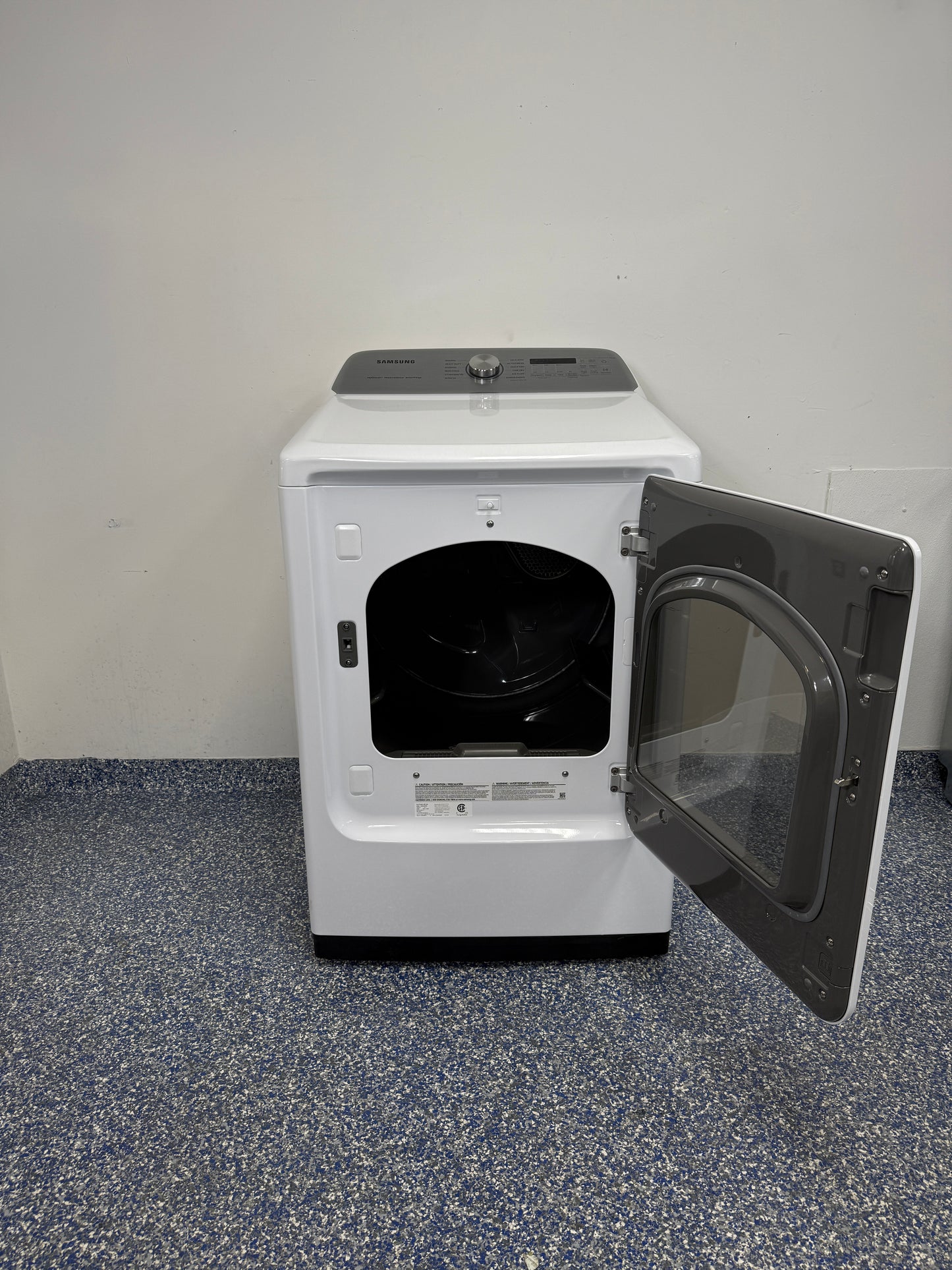 7.3 Cu.Ft. SAMSUNG Electric Smart Dryer with CleanGuard Antimicrobial Technology, Interior Drum Light, Vibration Reduction, and SmartThings Connectivity at the Best Discount Appliance Store in the KC Metro