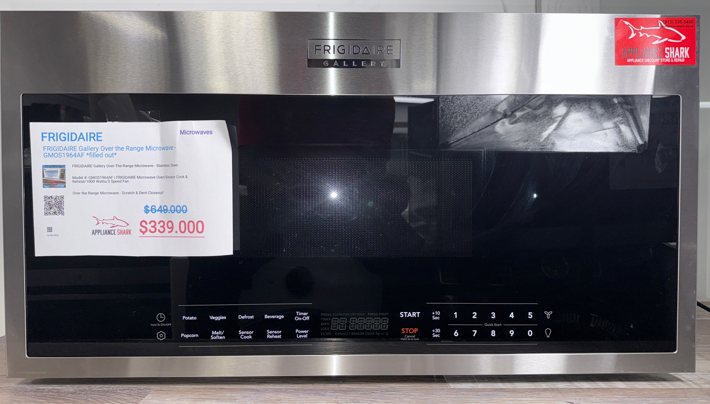FRIGIDAIRE Gallery Over-the-Range Microwave – GMOS1964AF