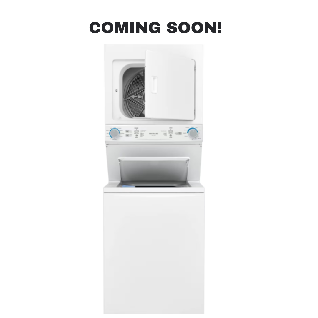 Discount Frigidaire laundry center at Appliance Shark in Overland Park, KS.