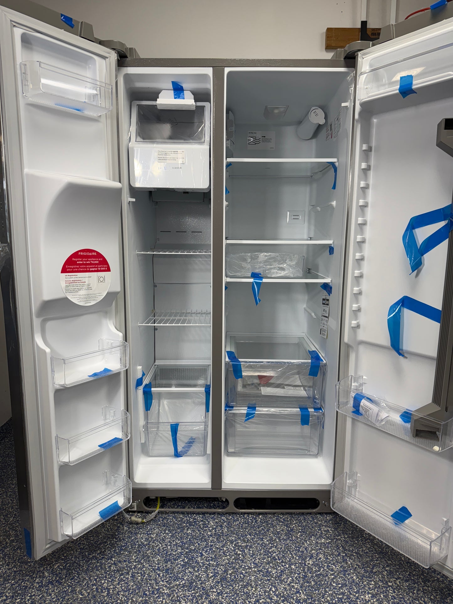 25.6 Cu.Ft. FRIGIDAIRE Side-by-Side Refrigerator with Automatic Defrost, Eventemp Cooling System, and Purepour Water Filter at the Best Discount Appliance Store in Kansas City Area