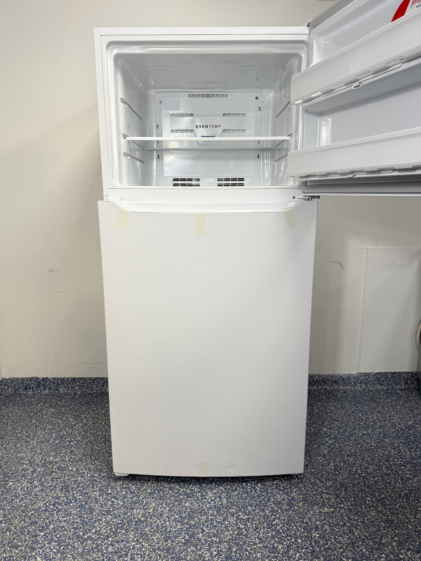 FFTR1814WW | 18.3 Cu.Ft. FRIGIDAIRE Top Freezer Refrigerator is Ice Maker Ready, Garage Ready, and has LED Lighting at the Best Scratch and Dent Appliance Store in Overland Park, Johnson County, Kansas