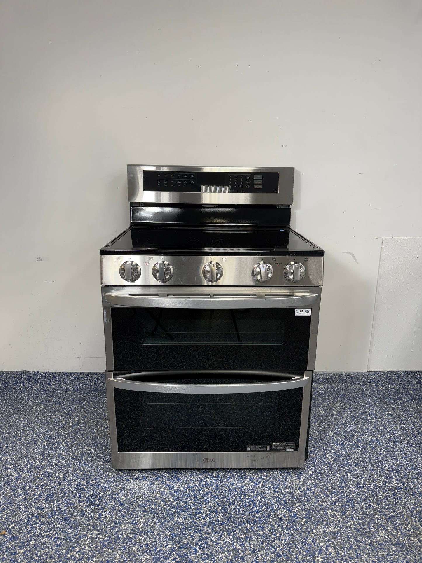 7.3 Cu.Ft. LG Electric Freestanding Range with ThinQ App, Air Sous Vide, InstaView Window, Self Clean, Hidden Bake Element, and Scan-to-Cook Feature at Appliance Shark Discount Appliance Store in Overland Park, Kansas