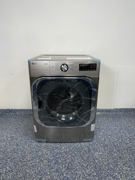 9.0 Cu.Ft. LG Gas Dryer with Mega Capacity, Built-In AI and TurboSteam Technology at the Best Discount Appliance Store in the KC Metro