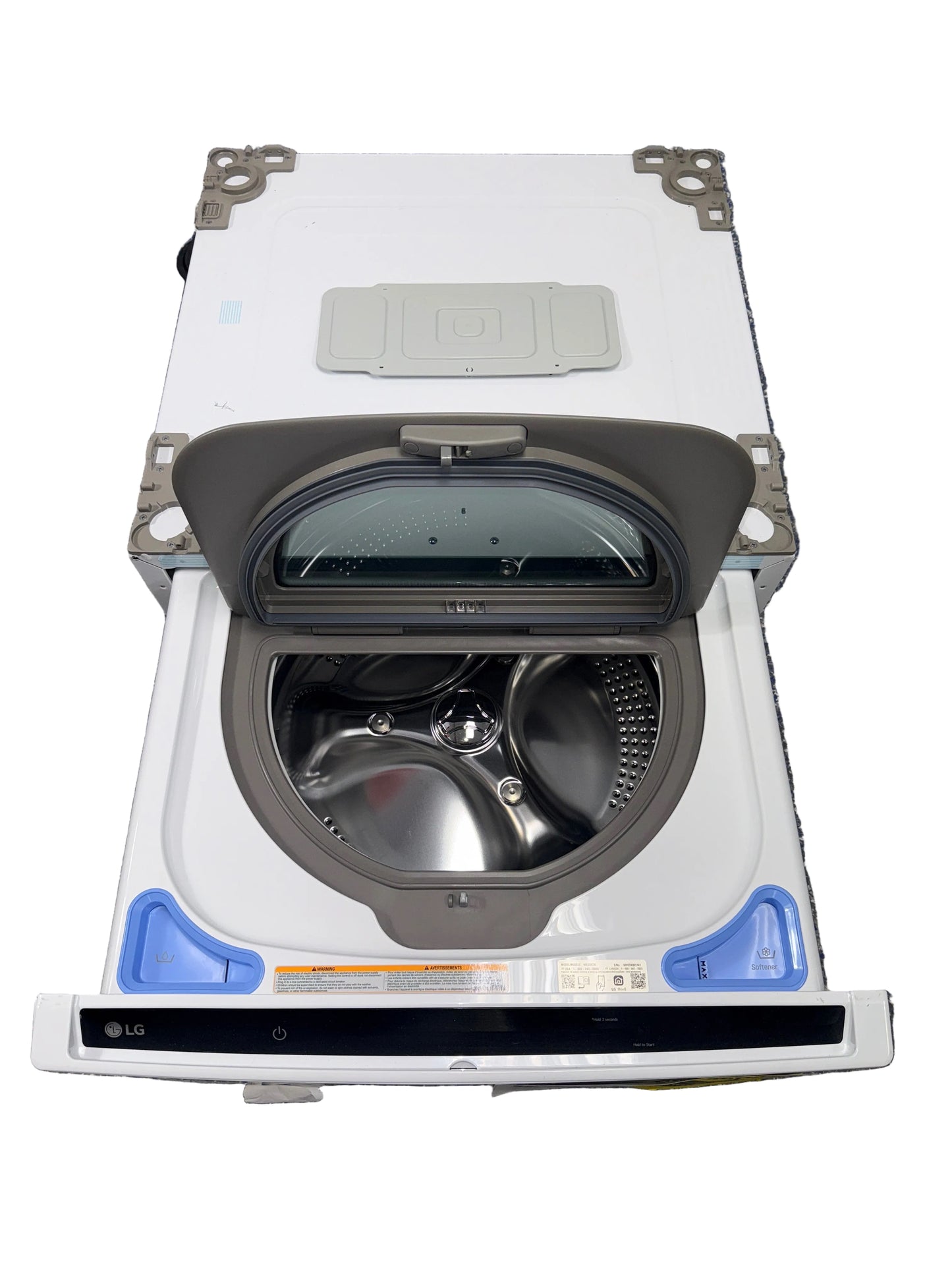 Scratch-dent LG SideKick pedestal washer at Appliance Shark. Overland Park, KS’s premier washer store.