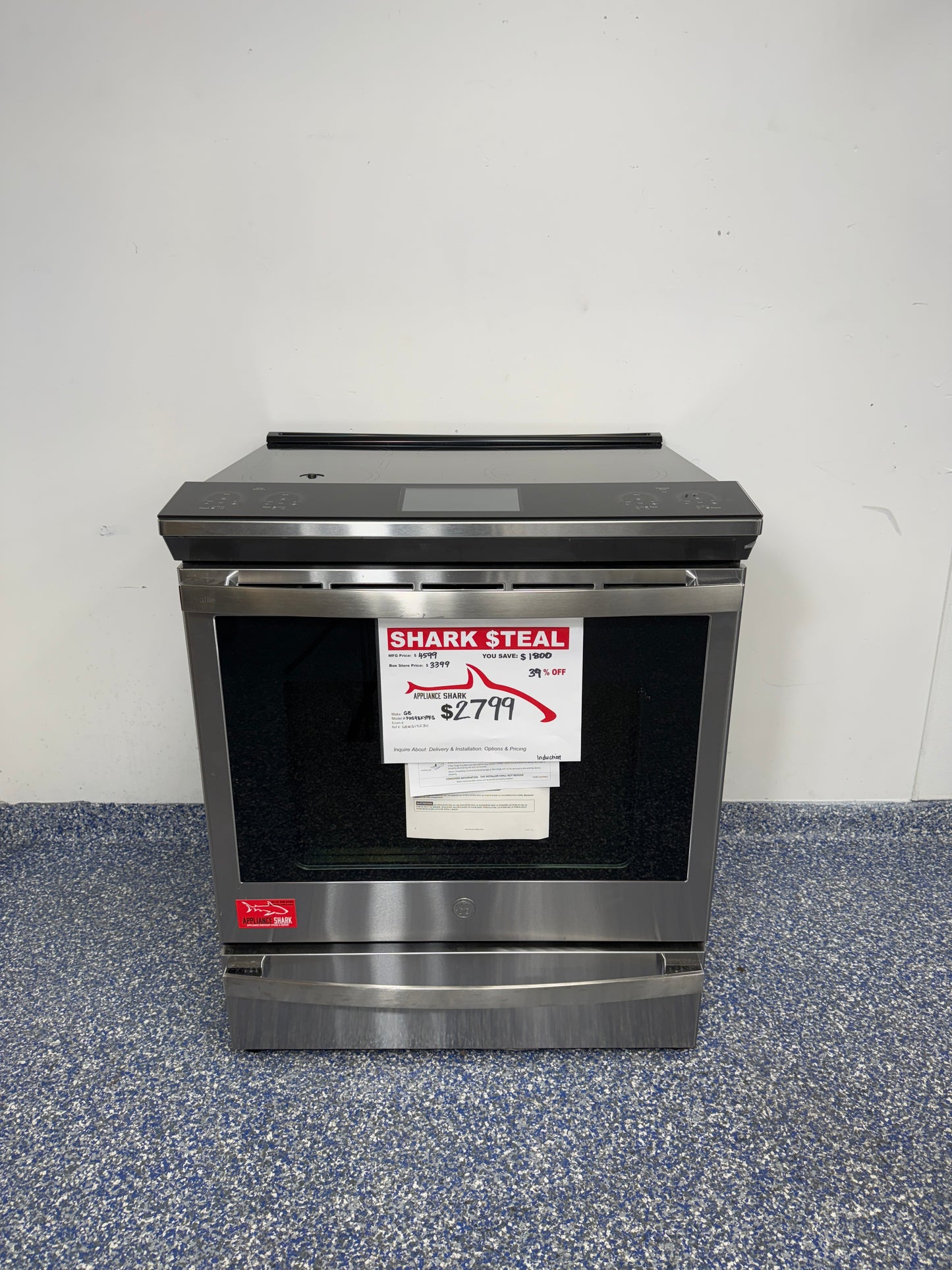 5.3 Cu.Ft. GE Profile Slide-In Electric Induction Range with Glide Touch Controls, 5 Element Smooth Glass Cooktop, Precision Cooktop Sensor, Warming Zone, Soft-Close Storage Drawer, Hidden Bake Element, and Fingerprint Resistant Finish at the Best Discount Appliance Store in KC Area