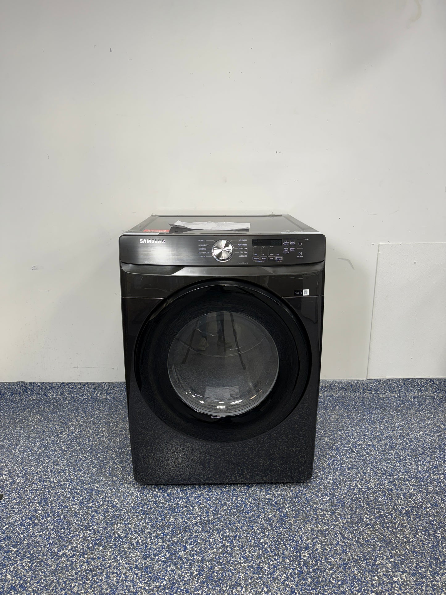 DVE45T6000V | 7.5 Cu.Ft. SAMSUNG Stackable Electric Dryer, Lint Filter Indicator, Moisture Sense, 10 Cycles, and Fingerprint Resistant Finish at Appliance Shark Scratch and Dent Discount Appliance Store in Overland Park, Kansas