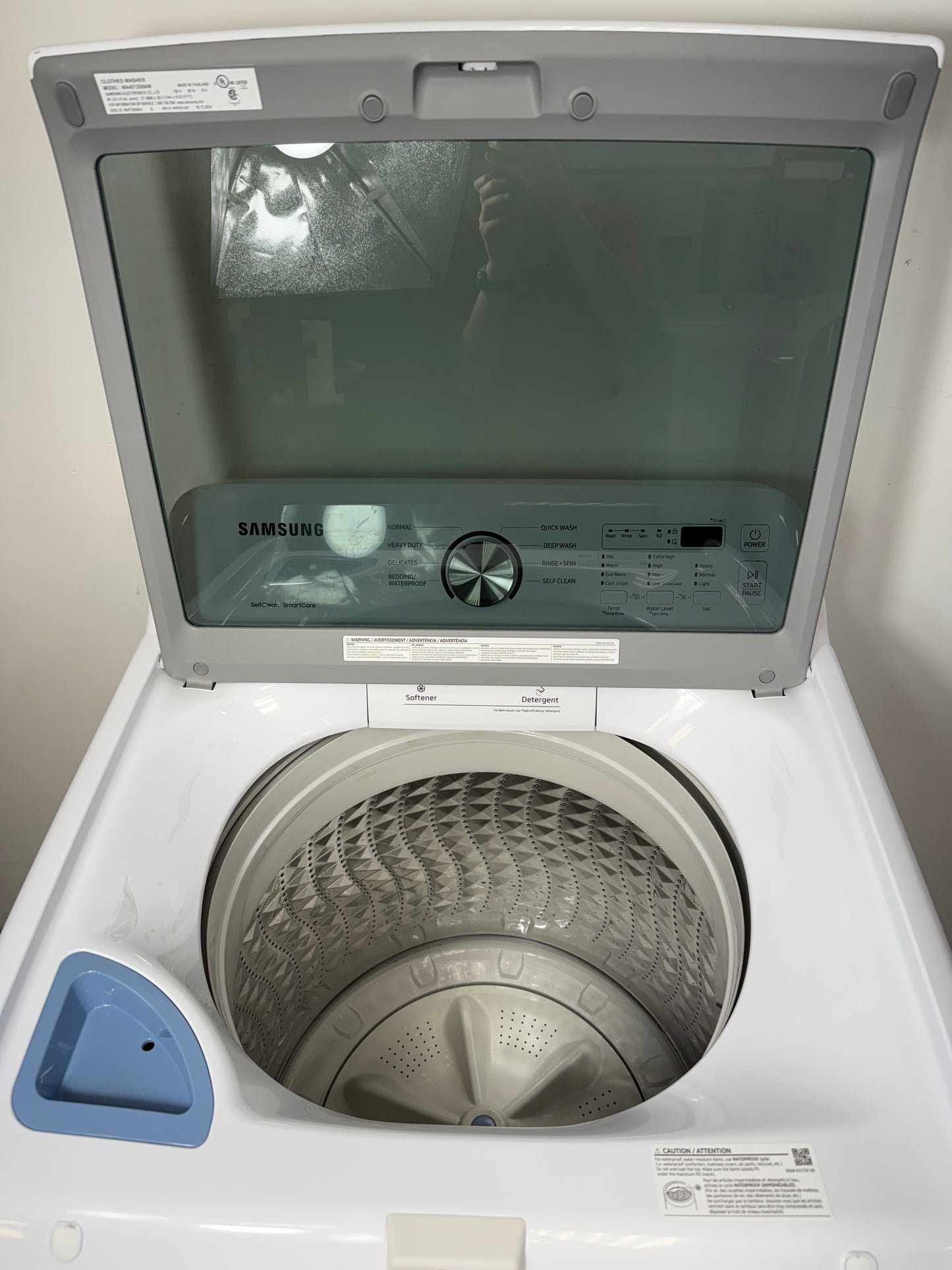 WA45T3200AW | SAMSUNG Top Load Washing Machine with Impeller, Stainless Steel Basket, and Large Capacity at the Best Factory Direct Appliance Store in the KC Area