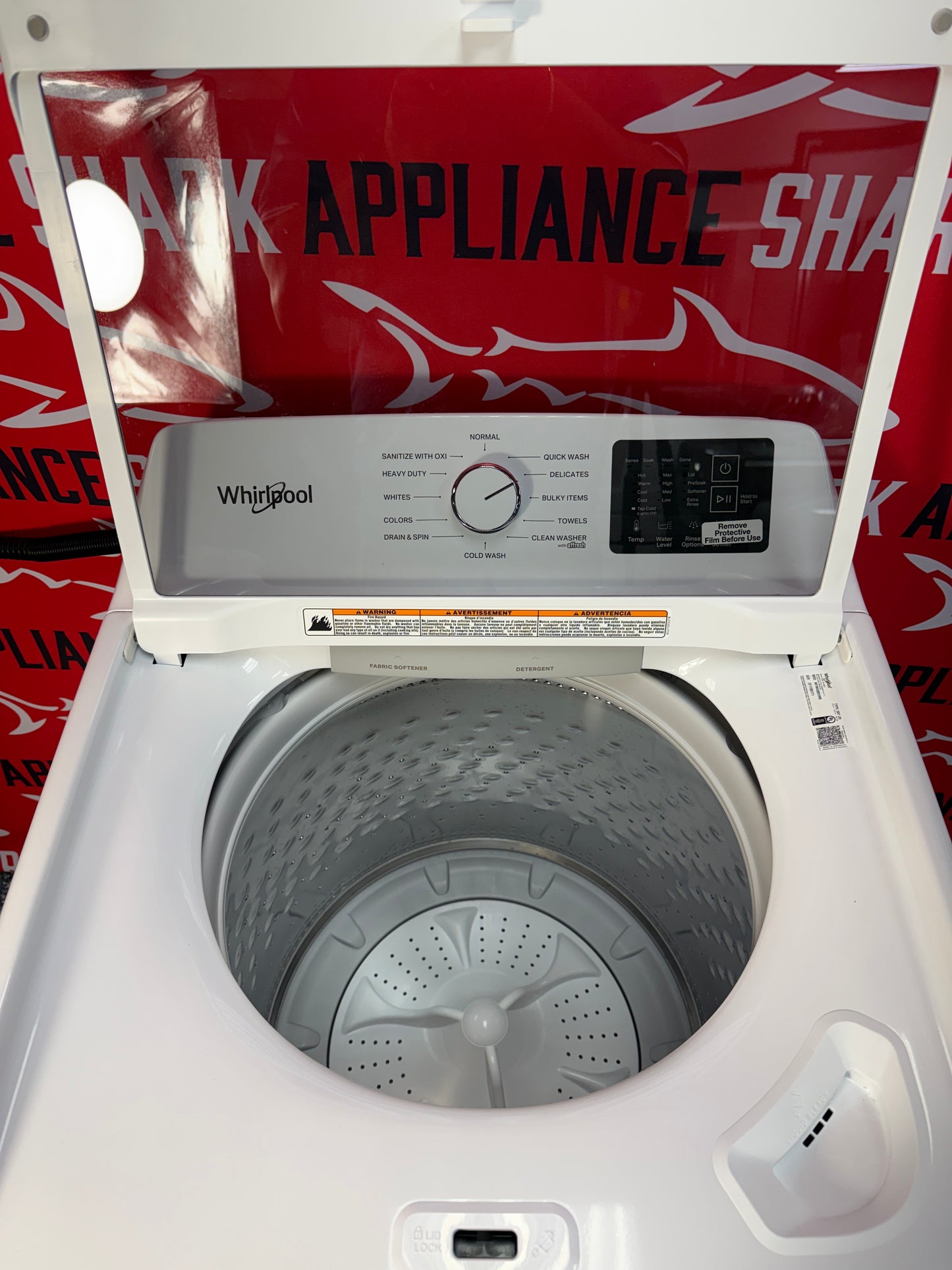 Discounted Whirlpool top load washer at Appliance Shark. Kansas City's trusted scratch-dent appliance store.