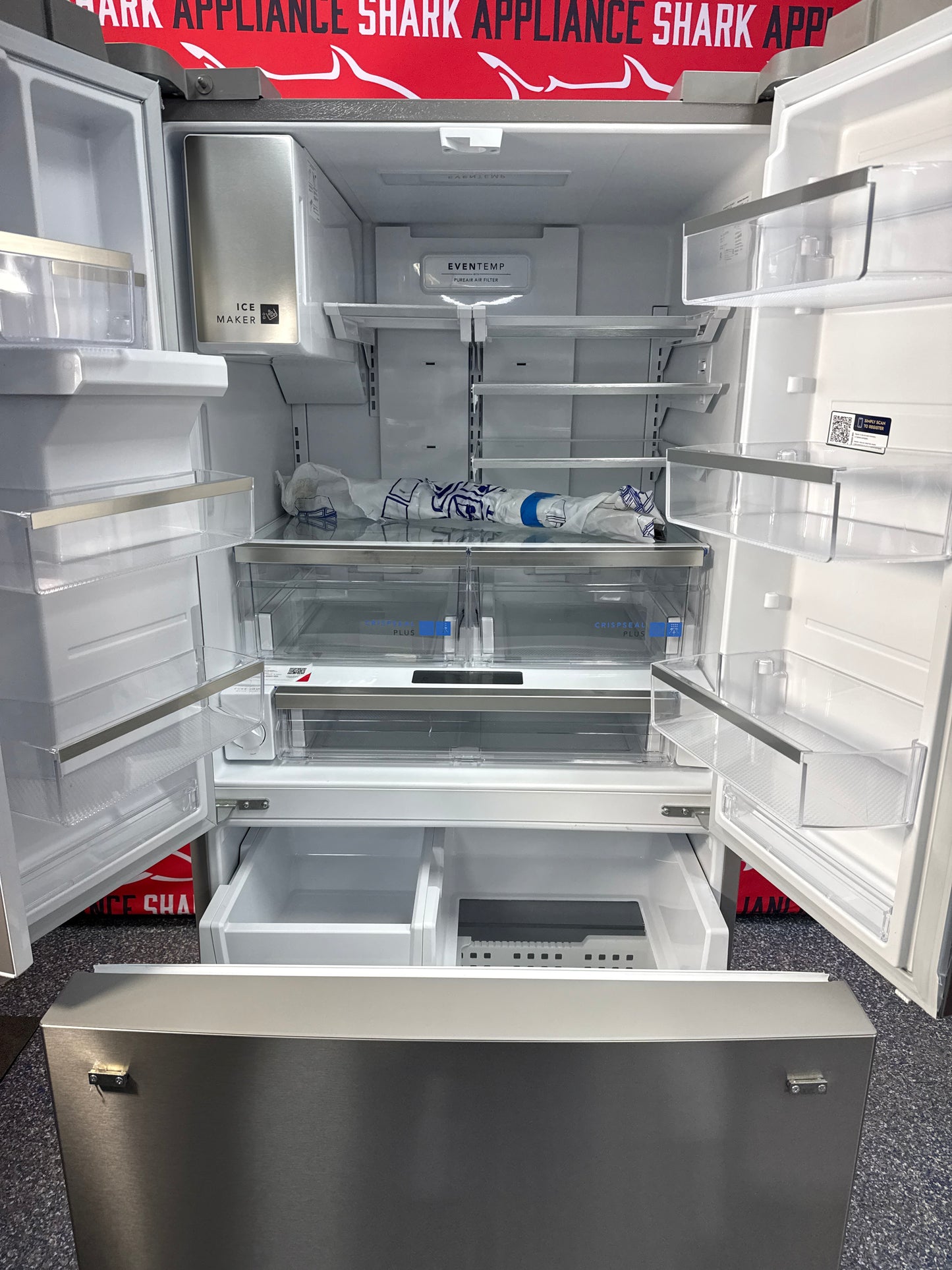 FRIGIDAIRE GRFS2853AF French door refrigerator exterior water and ice dispenser in Overland Park near Kansas City