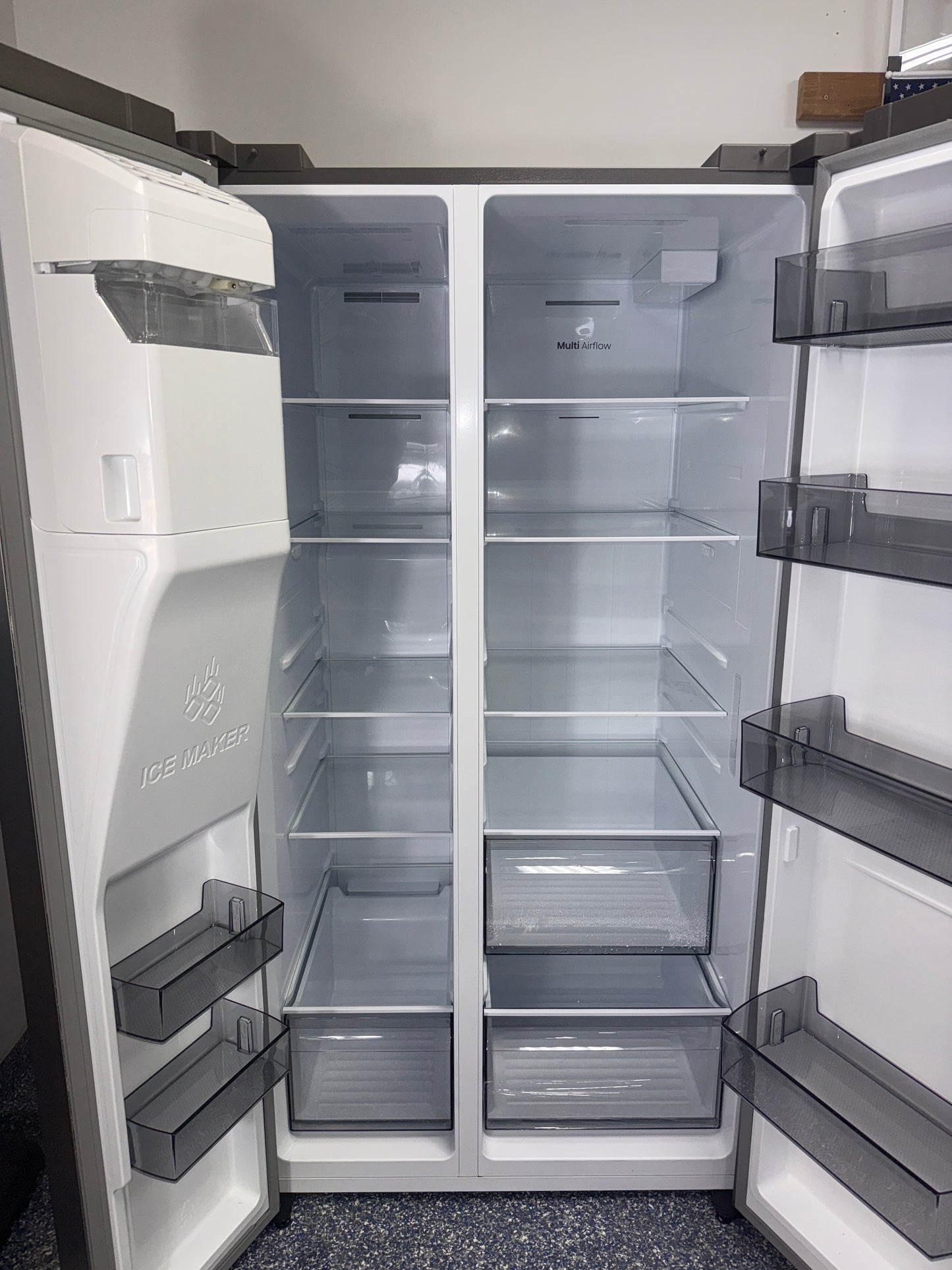 HISENSE HRS290P5FSE side-by-side refrigerator ice and water dispenser in Overland Park KS
