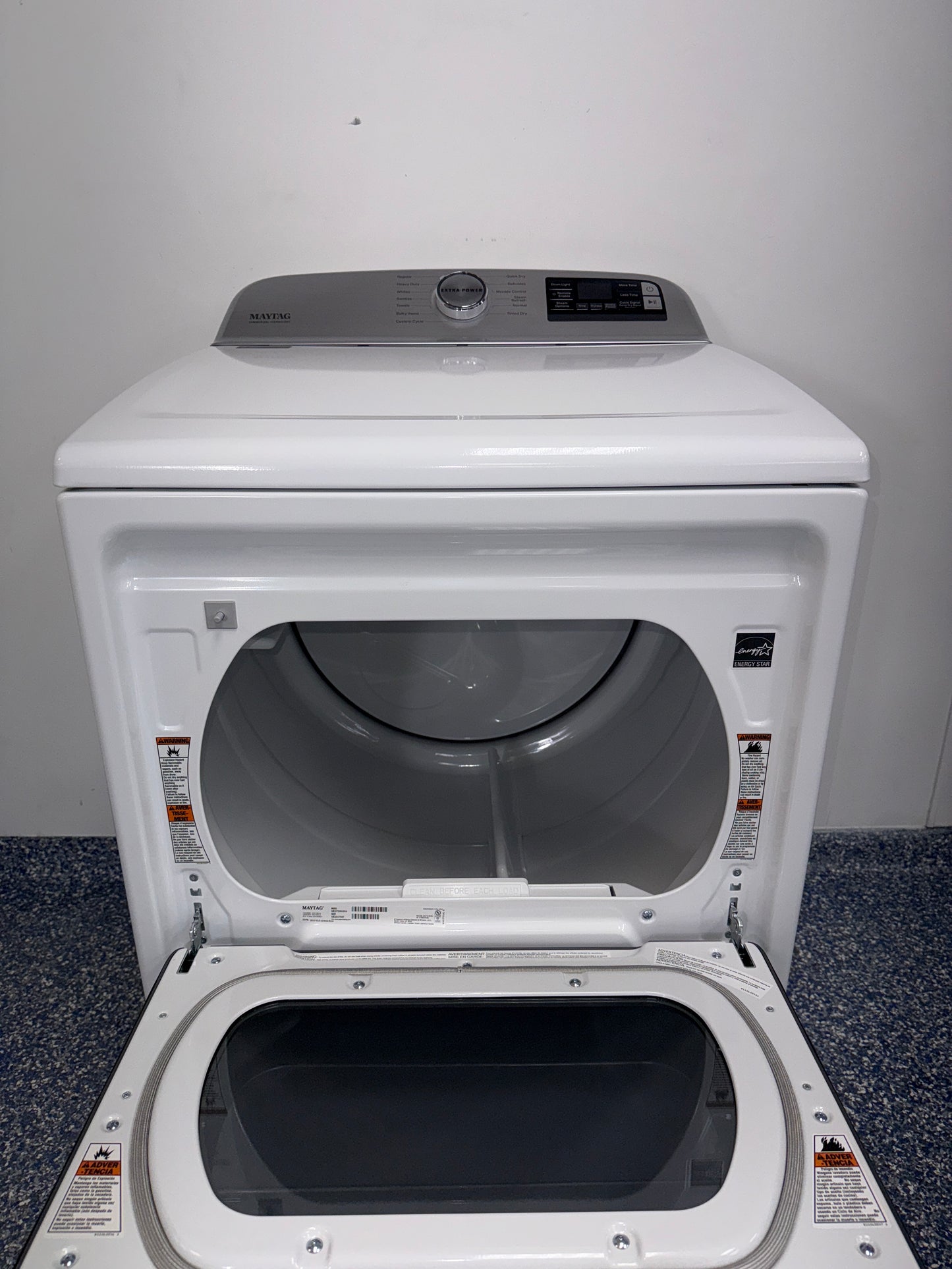 MAYTAG MED7230HW4 Extra Power™ button control panel Kansas City home