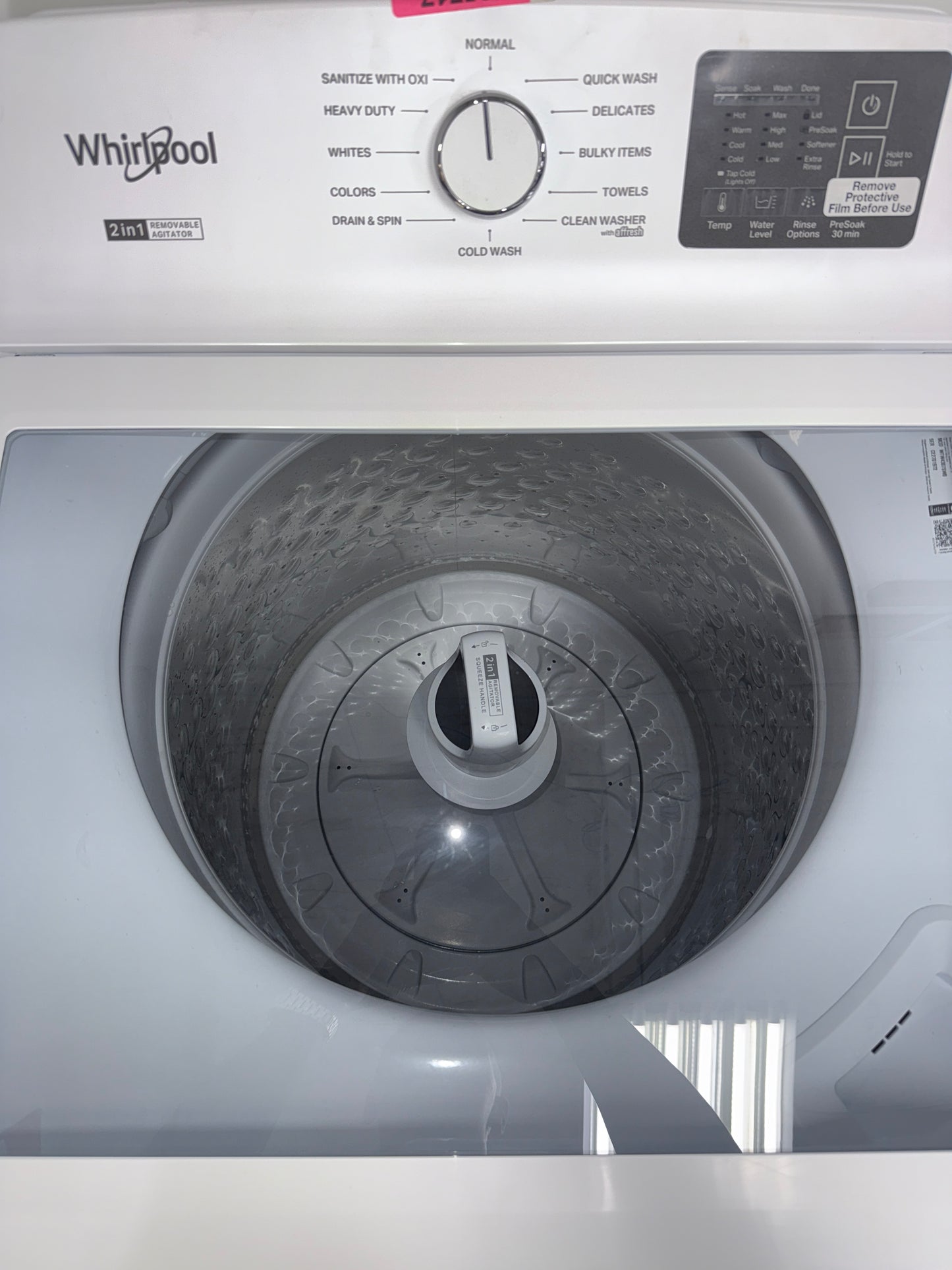 A view of the control panel on the WHIRLPOOL WTW4307SW, showing the Deep Water Wash Option, for sale in Kansas.