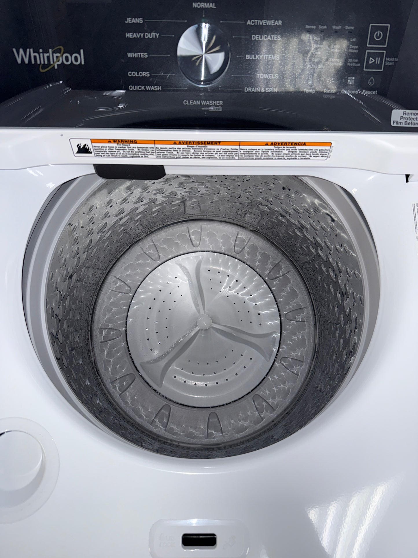 WHIRLPOOL WTW5020SW0 top load washer agitator wash action in Overland Park near Kansas City