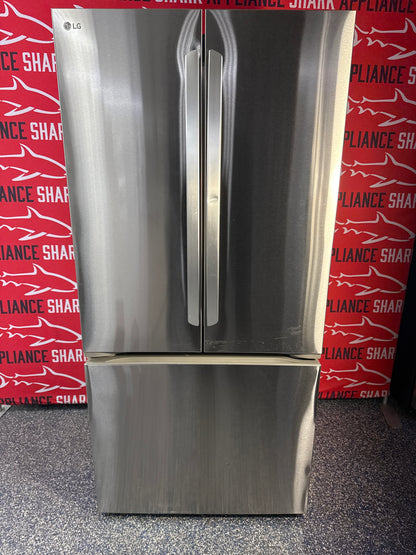 LG ENERGY STAR 21 cu. ft. Counter-Depth MAX 3-Door French Door Refrigerator with Built-In Ice Maker and Glide-N-Serve Pantry Drawer 33" - LF21G6200S