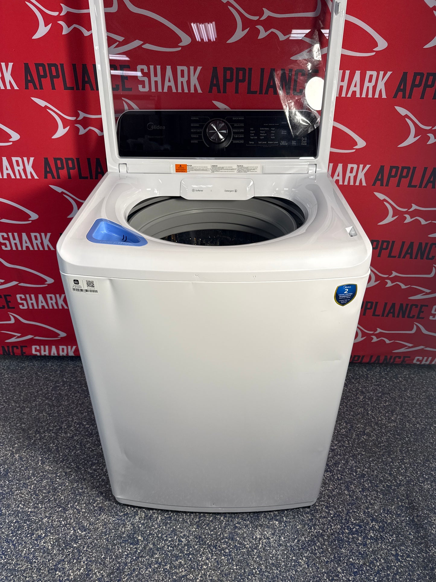 MIDEA 4.5 cu. ft. Smart Top Load Washer with Power Wave Impeller - MLTW45M4BWW