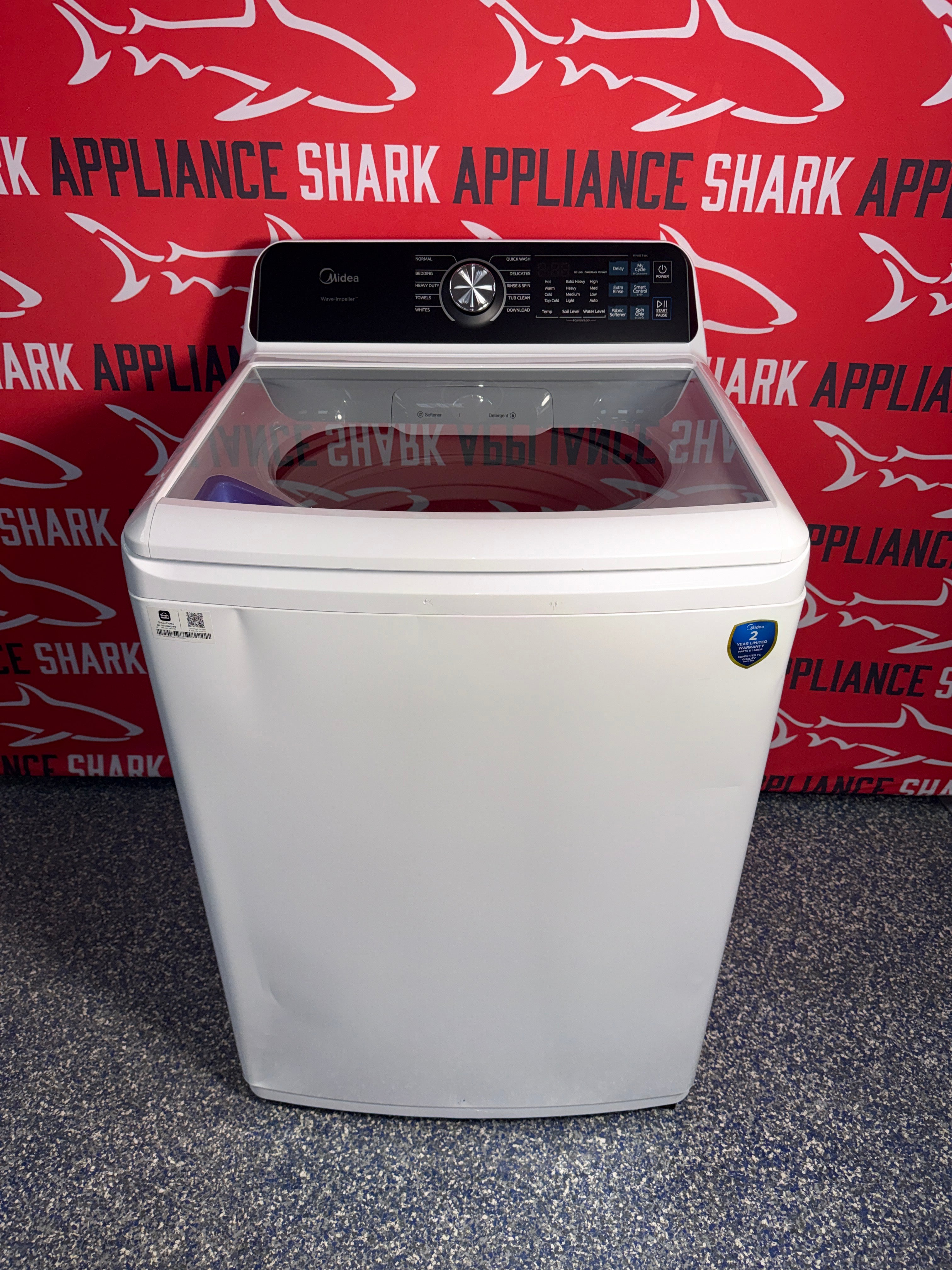 MIDEA 4.5 cu. ft. Smart Top Load Washer with Power Wave Impeller - MLTW45M4BWW