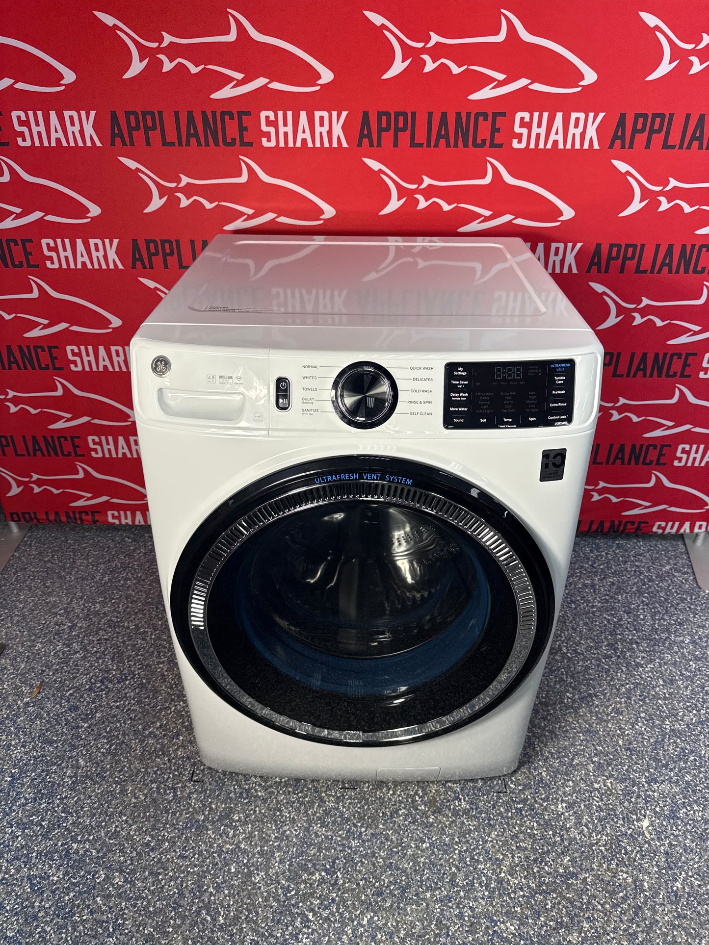 GE 4.8 cu ft Front Load Washer – GFW550SSN5WW