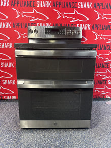 GE 30-in 5-Element 6.6 Cu. Ft. Freestanding Electric Double Oven Convection Range with No-Preheat Air Fry - JBS86SPSS