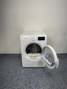 WTG86403UC | 3.9 Cu.Ft. BOSCH 300 Series Electric Dryer is Stackable  with Time Program Cold/Warm, and AutoDry Cycles, and Needs a Plug Adapter, Available at the Best Scratch and Dent Appliance Store in Kansas City Area