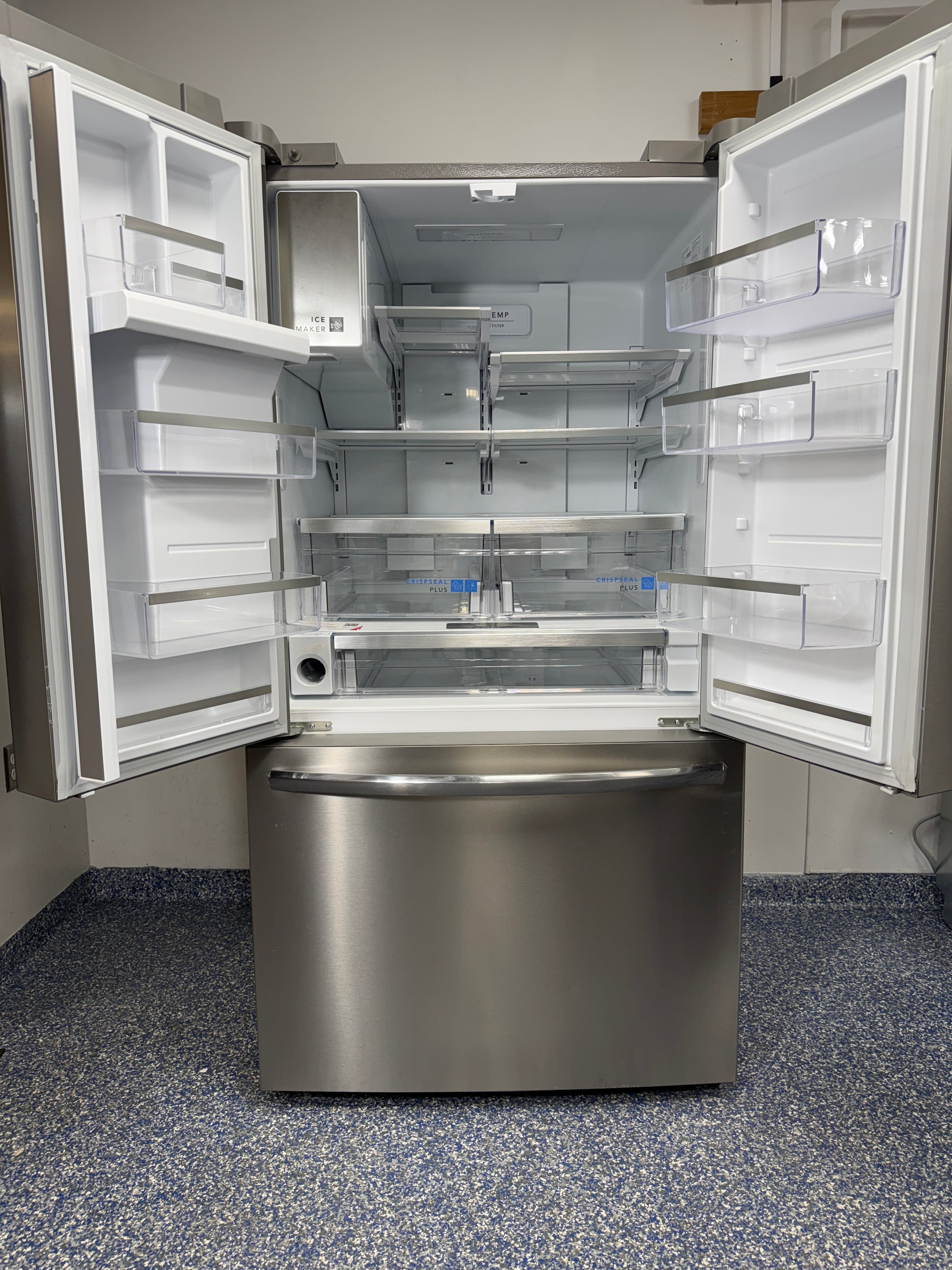 27.8 Cu.Ft. FRIGIDAIRE Gallery French Door Refrigerator with Auto-Close Doors, Fingerprint Resistant Exterior, and PurePour Water Filter at Scratch and Dent Appliance Store in Kansas City Metro