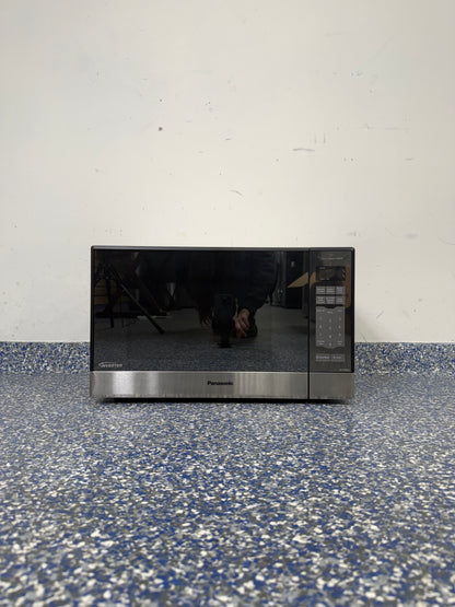 1.2 Cu.Ft PANASONIC Microwave with Fingerprint Resistant Stainless Steel Exterior and Black Frame at Appliance Shark Discount Appliance Store in Overland Park Kansas