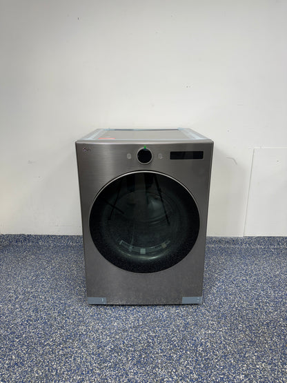 7.4 Cu.Ft. LG Stackable Smart Gas Dryer with 11 Cycles, Wrinkle Care, TurboSteam & SteamFresh Technology, ThinQ App, FlowSense Duct Clogging & Lint Filter Indicators, LoDecibel Operation, and Closet Depth Dimensions at the Best Discount Appliance Store in KC Metro