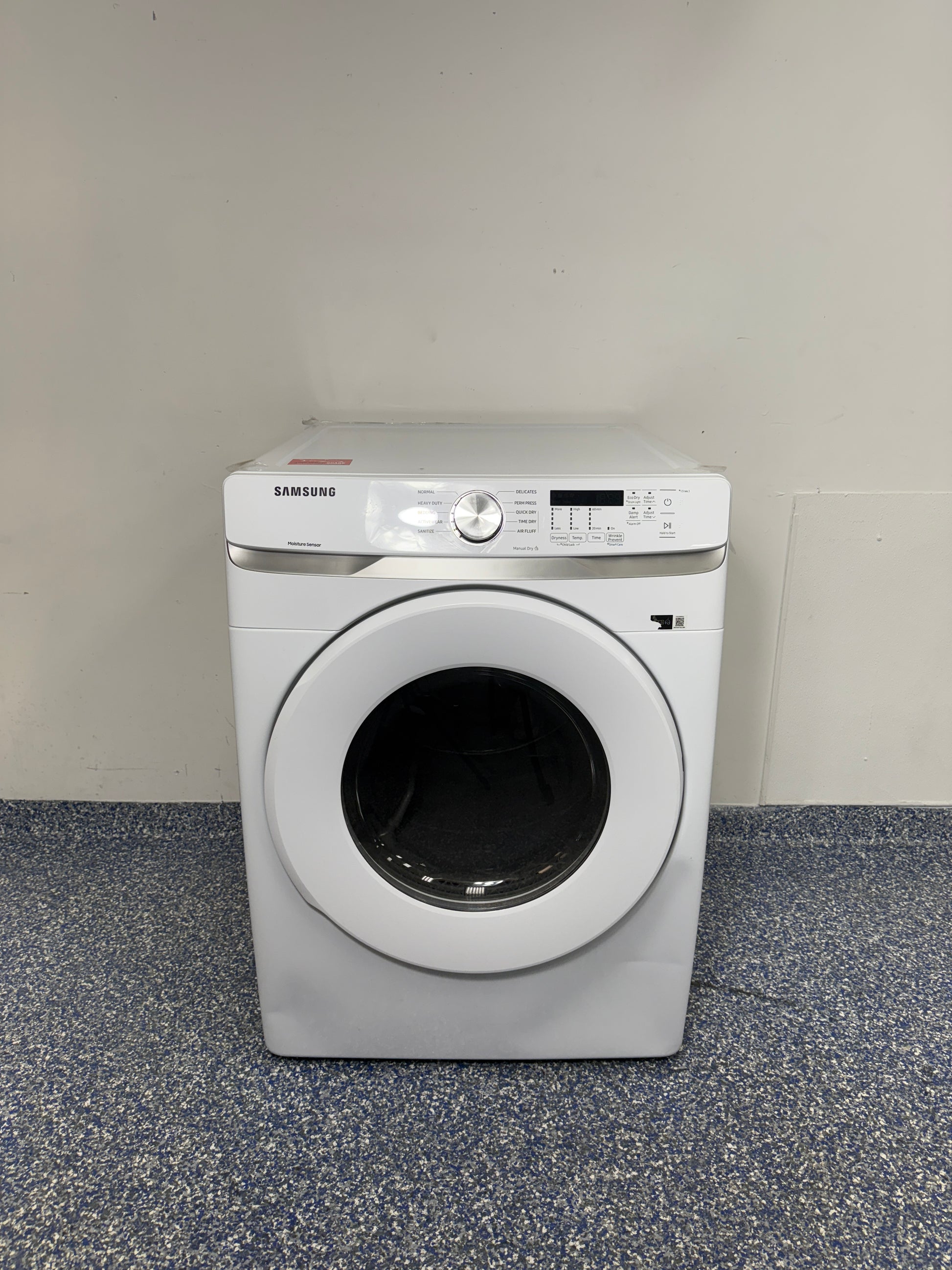 7.5 Cu.Ft. SAMSUNG Stackable Electric Dryer with 10 Cycles, Moisture Sensor, Vibration Reduction, and Fingerprint Resistant Finish at Appliance Shark Scratch and Dent Store in Overland Park, Johnson County, Kansas