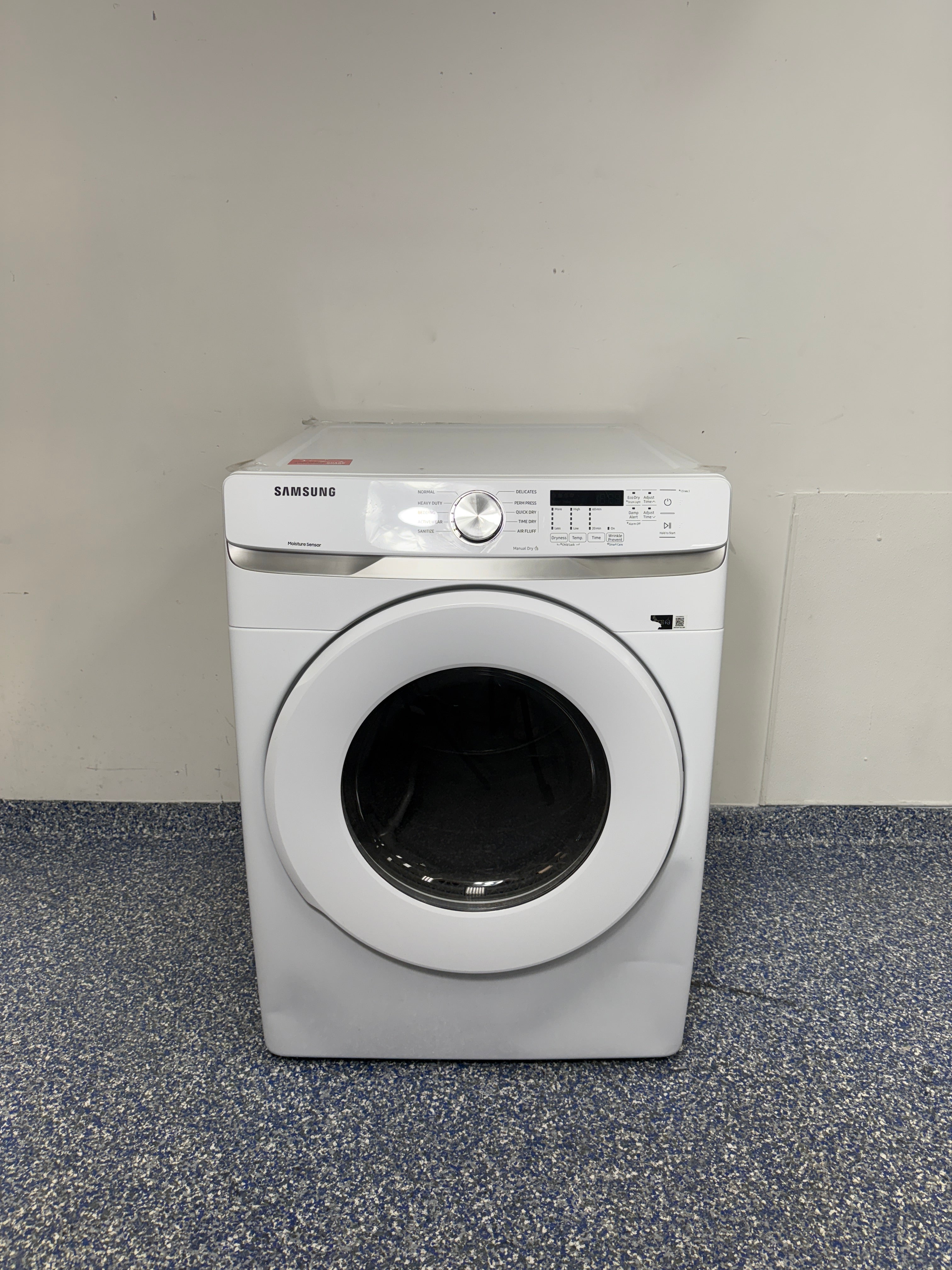 7.5 Cu.Ft. SAMSUNG Stackable Electric Dryer with 10 Cycles, Moisture Sensor, Vibration Reduction, and Fingerprint Resistant Finish at Appliance Shark Scratch and Dent Store in Overland Park, Johnson County, Kansas