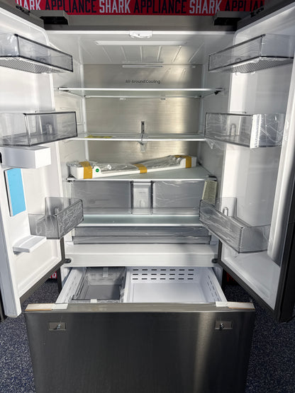 SAMSUNG Bespoke AI 29.5 cu. ft. Standard Depth 3-Door French Door Refrigerator with Zero Clearance Fit and In-Door Tall Water Dispenser 36" - RF70H30KER