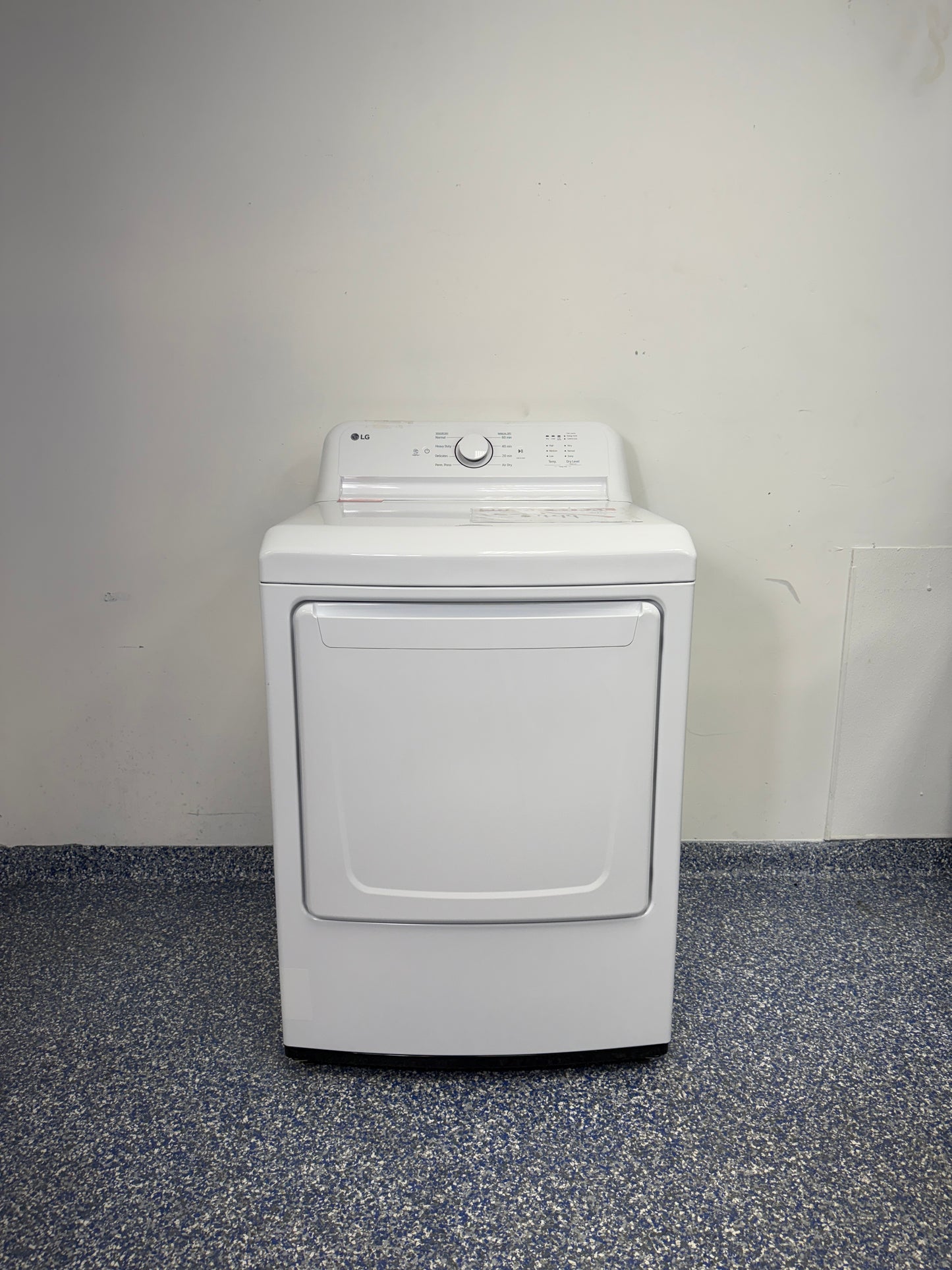 DLE6100W | 7.3 Cu.Ft. LG Electric Dryer with 5 Cycles, LoDecibel Quiet Operation, Reversible Door, and FlowSense Duct Clogging & Lint Filter Indicators at the Best Scratch and Dent Appliance Store in KC Area