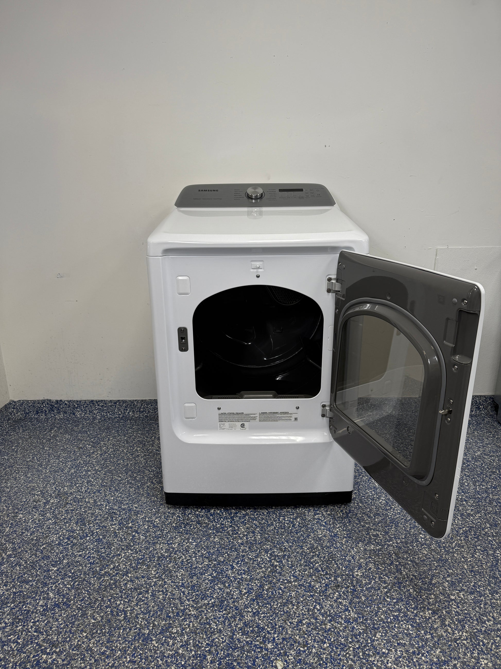 7.3 Cu.Ft. SAMSUNG Electric Smart Dryer with CleanGuard Antimicrobial Technology, Interior Drum Light, Vibration Reduction, and SmartThings  Connectivity at the Best Discount Appliance Store in the KC Metro
