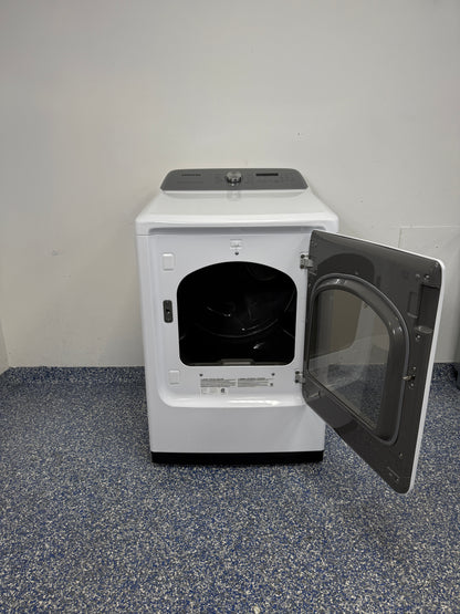 7.3 Cu.Ft. SAMSUNG Electric Smart Dryer with CleanGuard Antimicrobial Technology, Interior Drum Light, Vibration Reduction, and SmartThings  Connectivity at the Best Discount Appliance Store in the KC Metro
