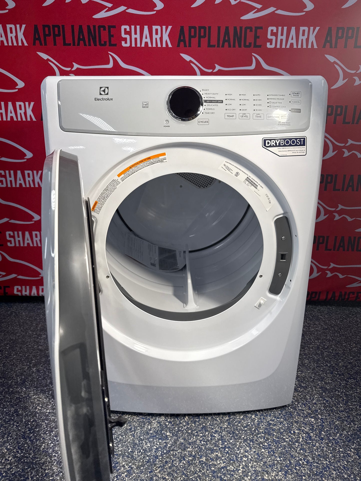 Scratch-dent Electrolux electric dryers at Appliance Shark. Kansas City's best scratch-dent appliance store.