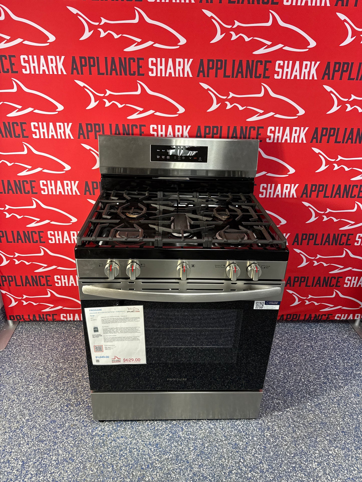 Discount FRIGIDAIRE gas range at Appliance Shark. Overland Park, KS’s premier scratch-dent appliance store.