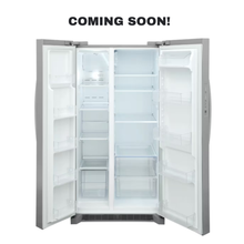 Scratch-dent Frigidaire side-by-side refrigerator at Appliance Shark. Kansas City's best scratch-dent appliance store.