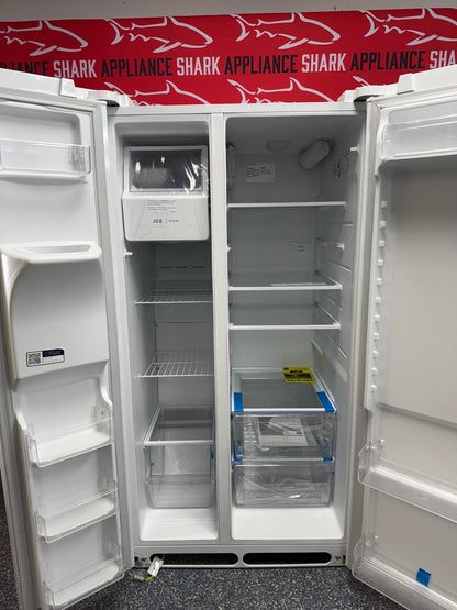 Affordable FRIGIDAIRE side-by-side refrigerator at Appliance Shark. Kansas City’s best appliance store.