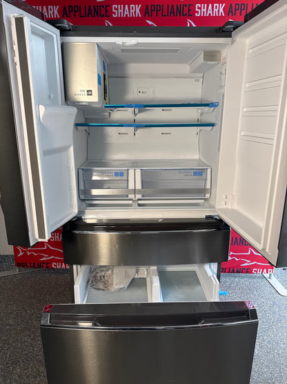 Scratch-dent FRIGIDAIRE Gallery French door refrigerator at Appliance Shark. Kansas City's best scratch-dent appliance store.