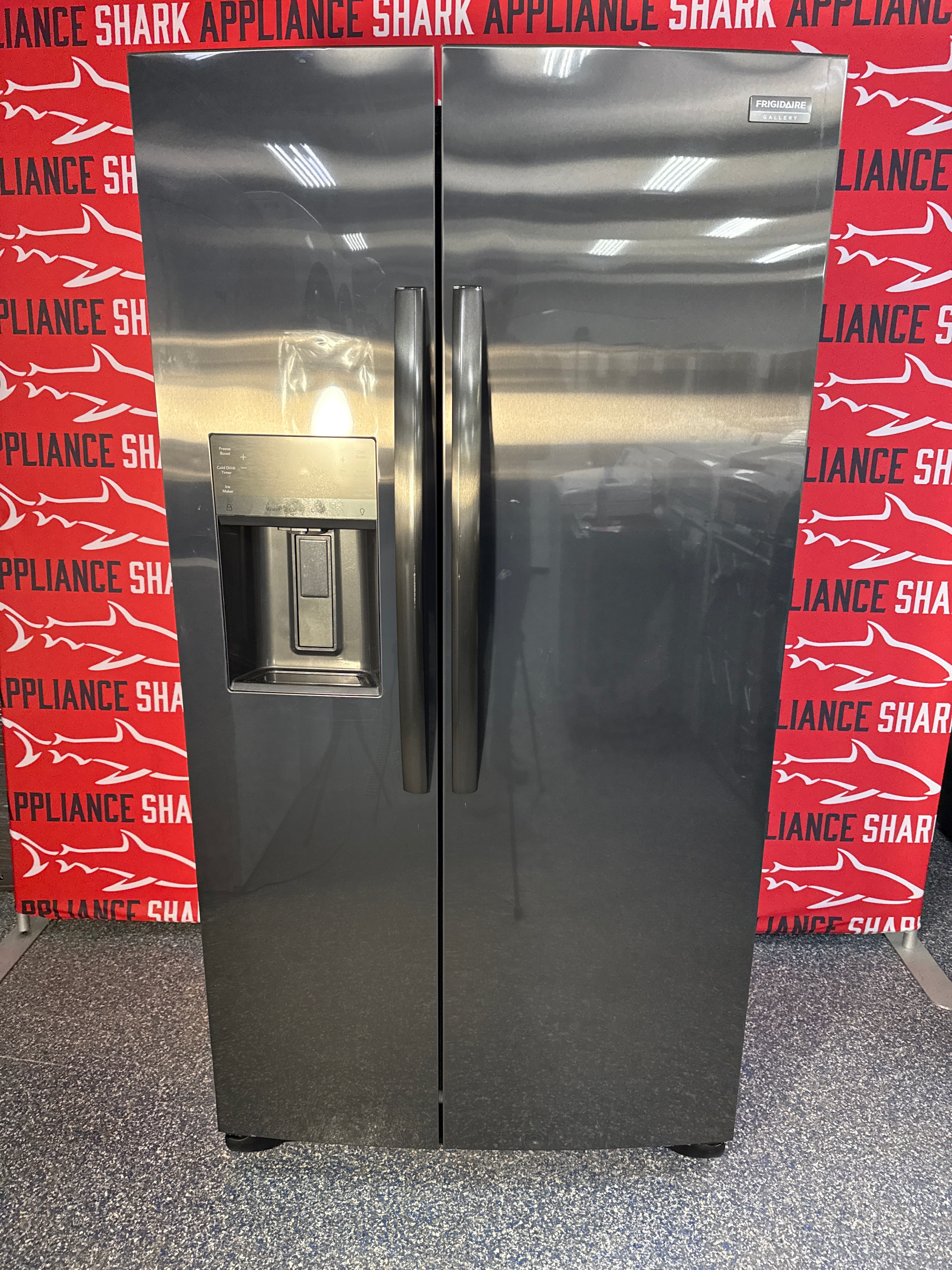 Shop Frigidaire side-by-side refrigerator at Appliance Shark. Overland Park, KS's premier scratch-dent appliance store.