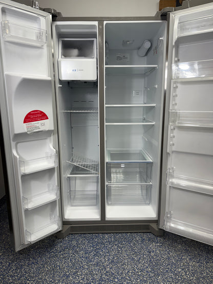 25.6 Cu.Ft. FRIGIDAIRE Side-by-Side Refrigerator with Ice Maker, Eventemp Cooling System, and Large Capacity at Appliance Shark Discount Appliance Store in Overland Park, Johnson County, Kansas