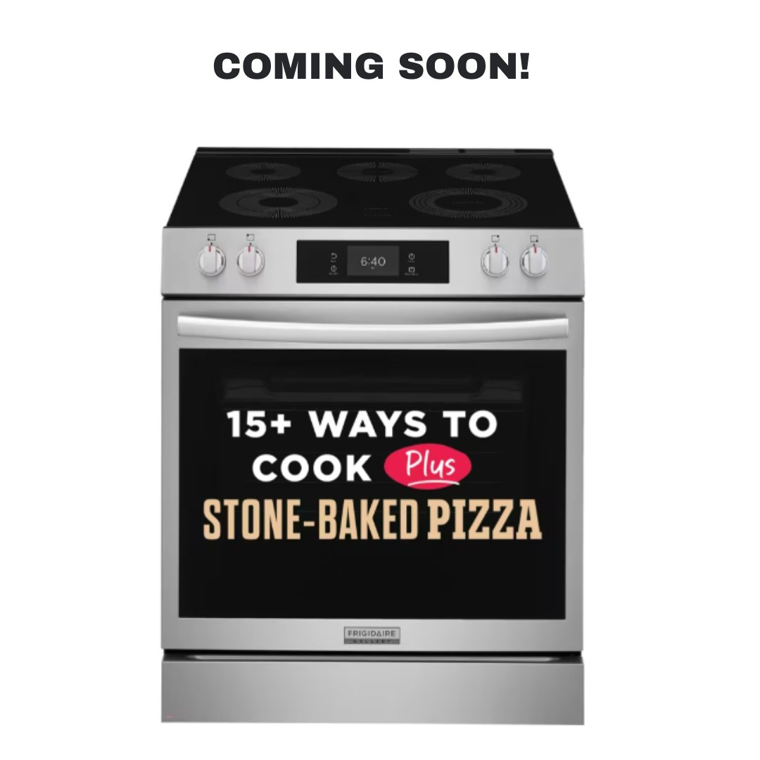 FRIGIDAIRE GALLERY 30-in 5-Element 6.2 cu. ft. Freestanding Electric Range with Stone-Baked Pizza – GCFE3070BF