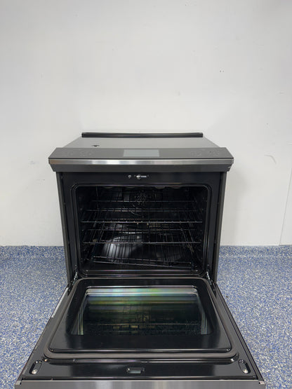 PHS93XYPFS | 5.3 Cu.Ft. GE Profile Slide-In Electric Induction Range with  In-Oven CookCam via smartphone with the SmartHQ App, True Convection Oven, No Preheat, Air Fry, Sous Vide Capability, and Steam Oven Cleaning at Appliance Shark Scratch and Dent Store in Overland Park, Kansas