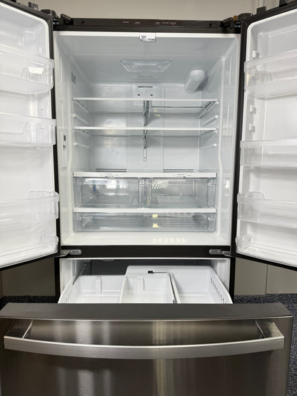 27.0 Cu.Ft. GE French Door Refrigerator with Water Filtration System, Turbo Cool & Freeze Settings, and LED Lighting at Appliance Shark Discount Store in Overland Park, Kansas