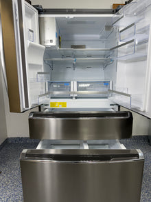26.3 Cu.Ft. FRIGIDAIRE Gallery 4-Door French Door Refrigerator with  Spacewise Organization System, Snack Zones and Custom-Flex Temp Drawer at Appliance Shark Scratch and Dent Store in Overland Park, Kansas