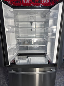 Scratch-dent GE french door refrigerator at Appliance Shark. Kansas City's best scratch-dent appliance store.