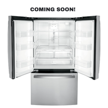 Scratch-dent GE french door refrigerator at Appliance Shark. Kansas City's best scratch-dent appliance store.