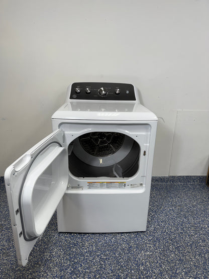 GE Large Capacity Gas Dryer with Aluminized Drum, Reversible Door, and Front Lint Filter at Appliance Shark Discount Appliance Store on Overland Park, Kansas